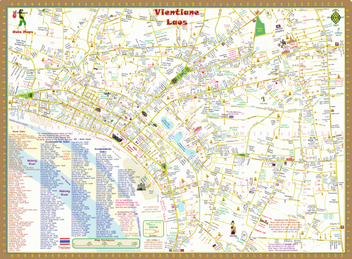 Vientiane Map by Hobo Map