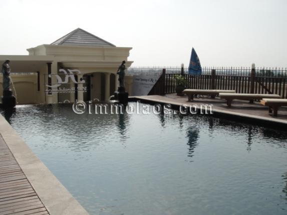 Modern apartment with pool for rent in Vientiane Laos