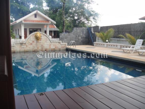 House for rent with swimming pool in Vientiane Laos