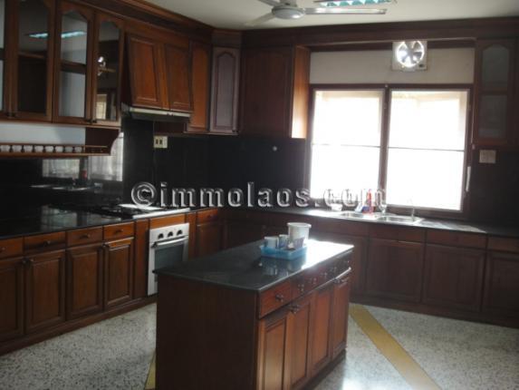 Colonial house for rent in Vientiane Laos-kitchen