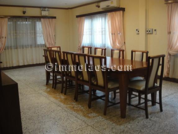Colonial house for rent in Vientiane Laos-dining room