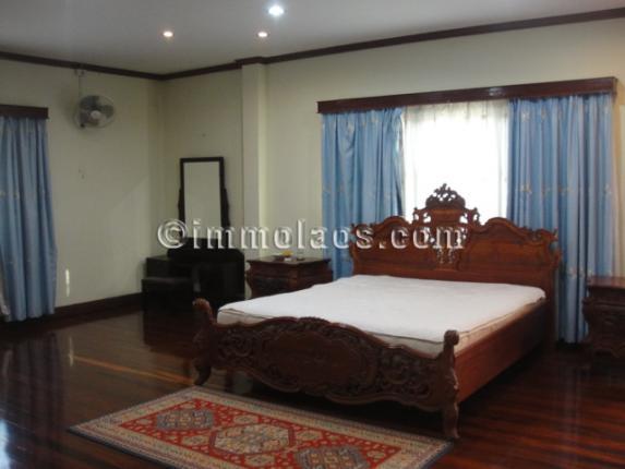 Colonial house for rent in Vientiane Laos-master bedroom
