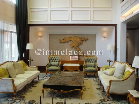 Luxury home with pool for sale in Vientiane Laos-Living room
