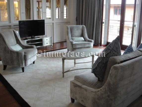 Luxury home with pool for sale in Vientiane Laos-Living room