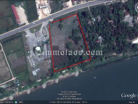 Mekong riverside land for sale in Vientiane Laos